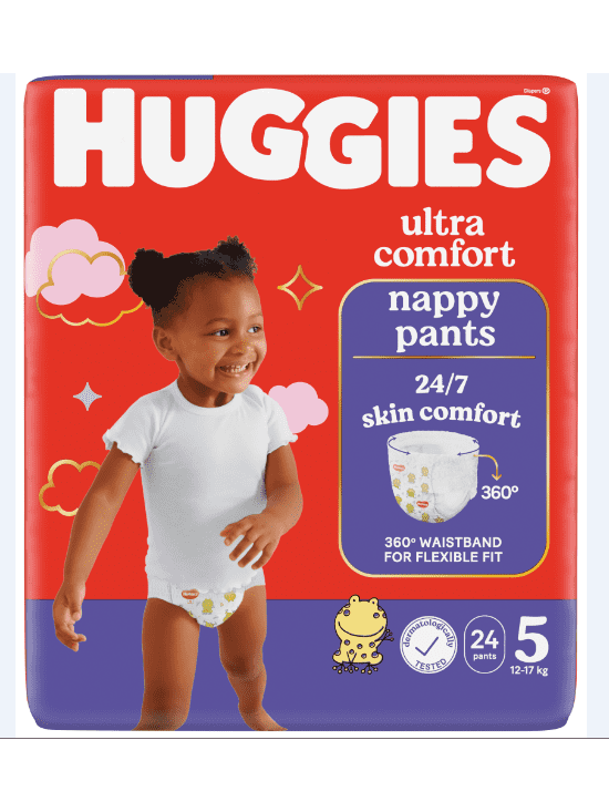 Huggies Nappy Pants Size 5 Diapers 12-17kg (24 Pack)