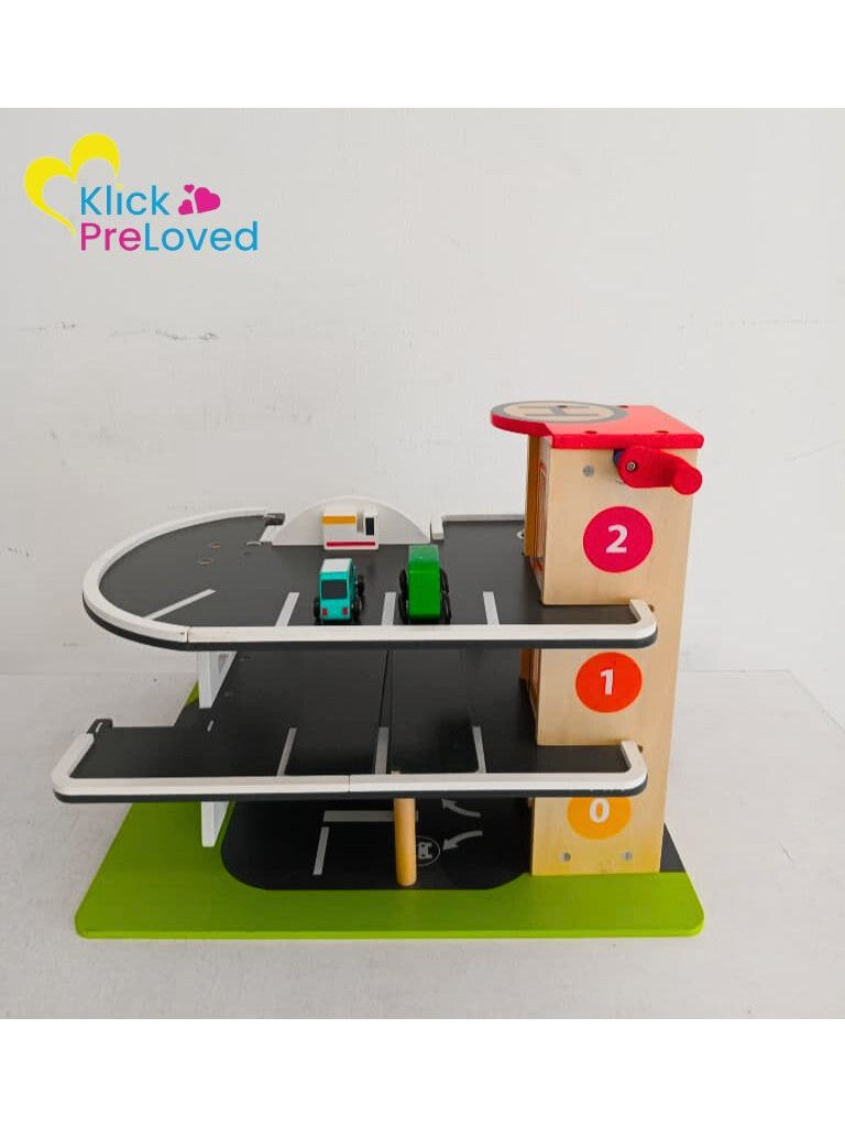 PreLoved Hape Wooden Car Park (Gently Used)