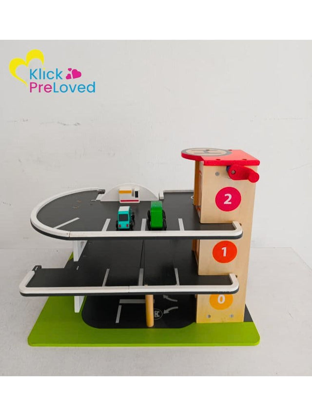 PreLoved Hape Wooden Car Park (Gently Used)