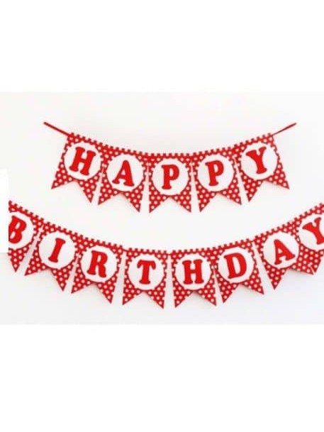 Red Polka Dot Happy Birthday Banner
