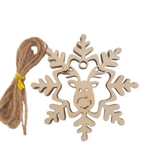 Wooden Rudolf Ornament