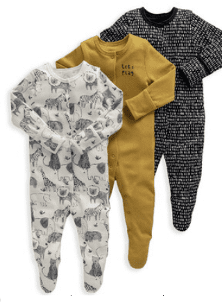 Mamas and Papas 3-in-1 Sleepsuits - 0-3m (1 colour available)