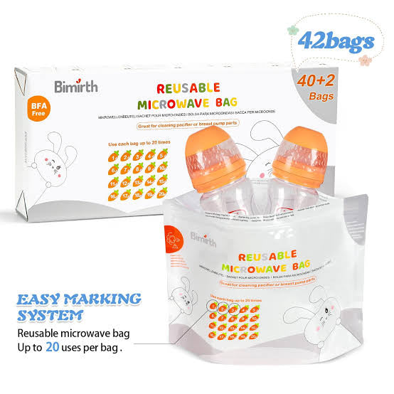 Bimirth Microwave Steriliser Bag - 42 Bags