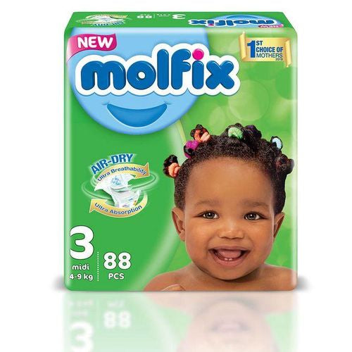 Molfix Air Dry Midi Diapers Size 3 4-9kg (88 pack)