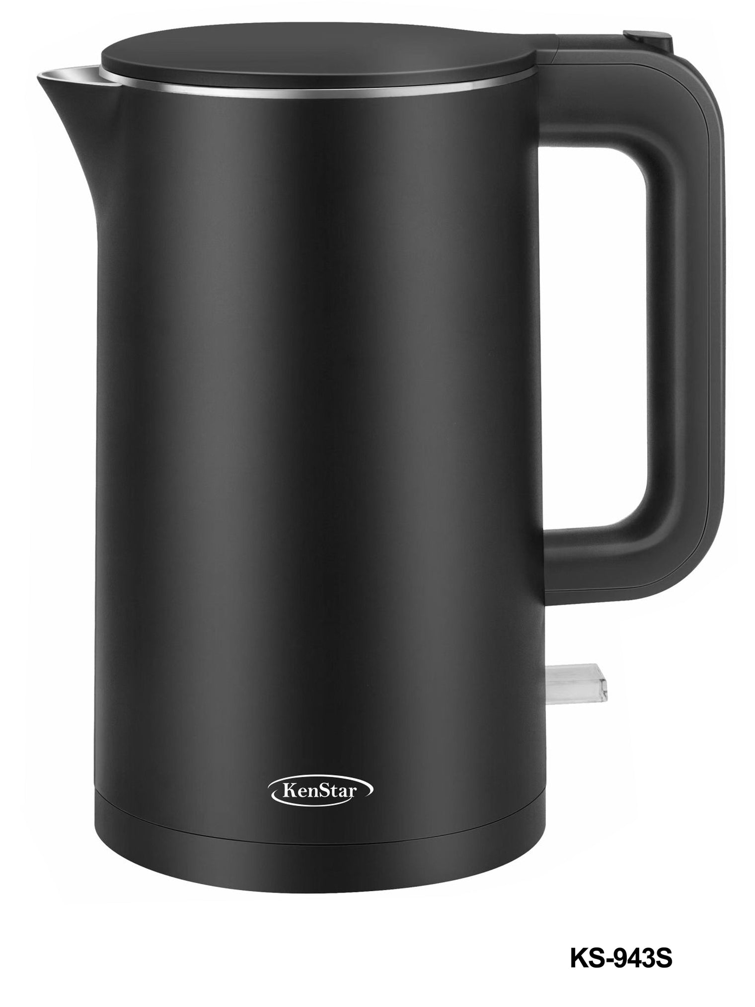 Kenstar 2.0L Electric Kettle , 1500W, Matte Black Finish, High Speed Boiling, Safety Lock Lid,Cordless Body
