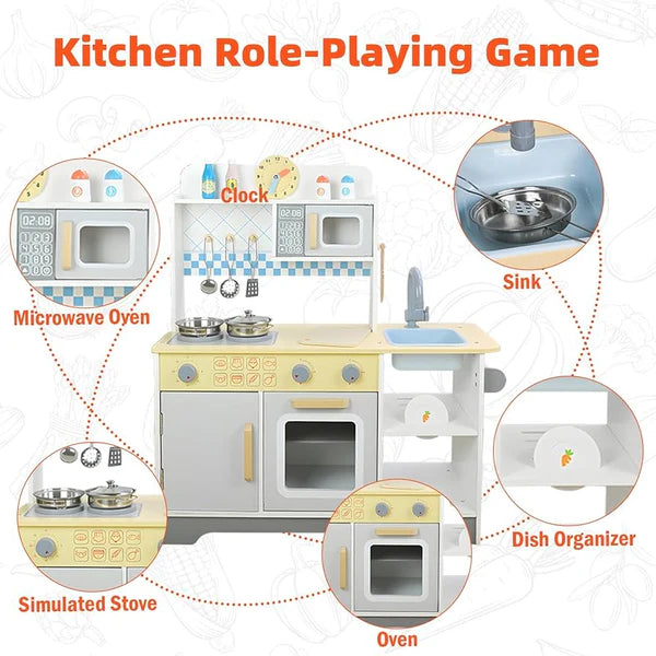 Kitchen Pretend Play Set for Kids- Ceramic