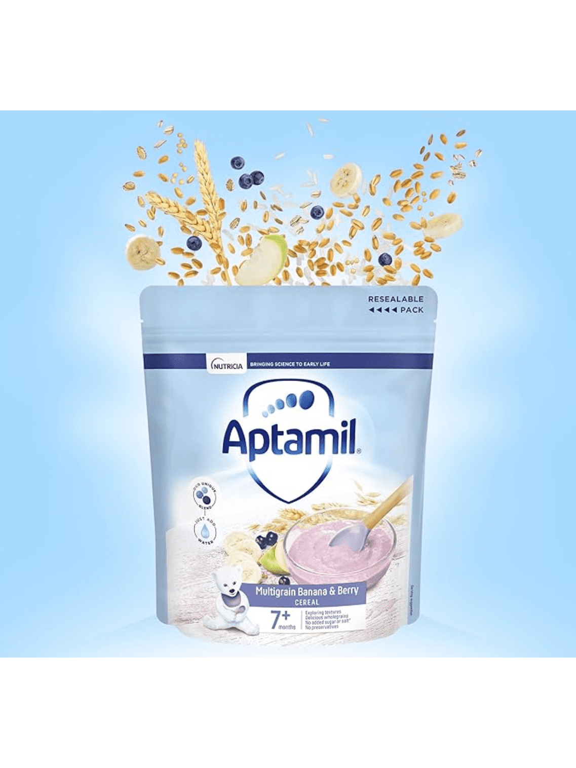 Aptamil Multigrain Banana & Berry Cereal (7+ Months) - 200g