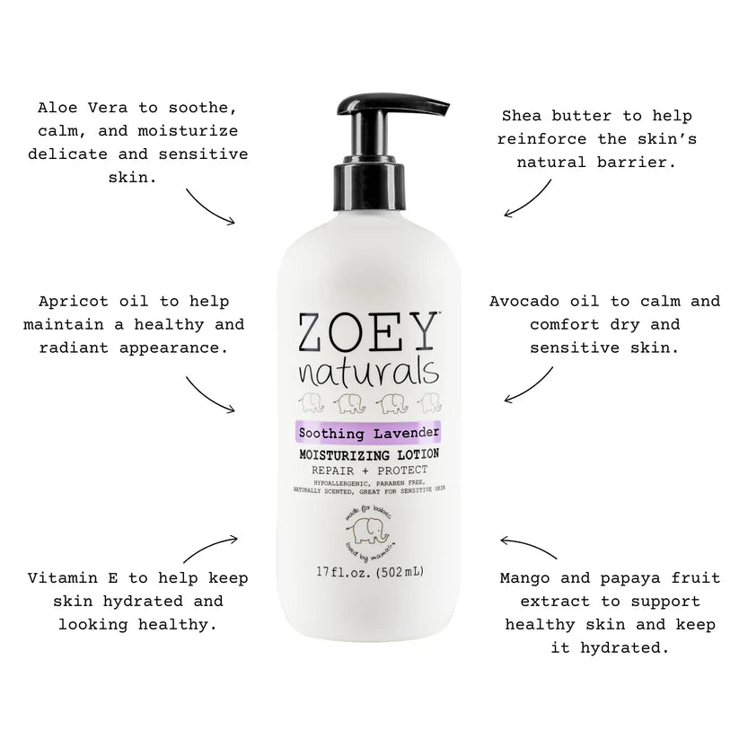 Zoey Naturals Soothing Lavender Moisturizing Lotion - 502ml