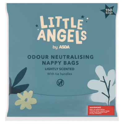 Little Angels by Asda Odour Neutralising Nappy Bags - 150 bags