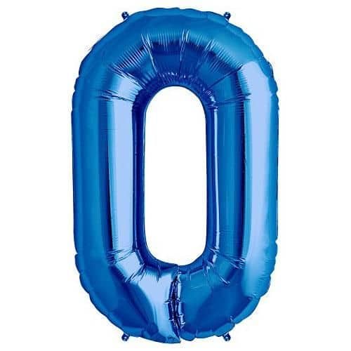 32 Inch Blue Number Foil Balloons