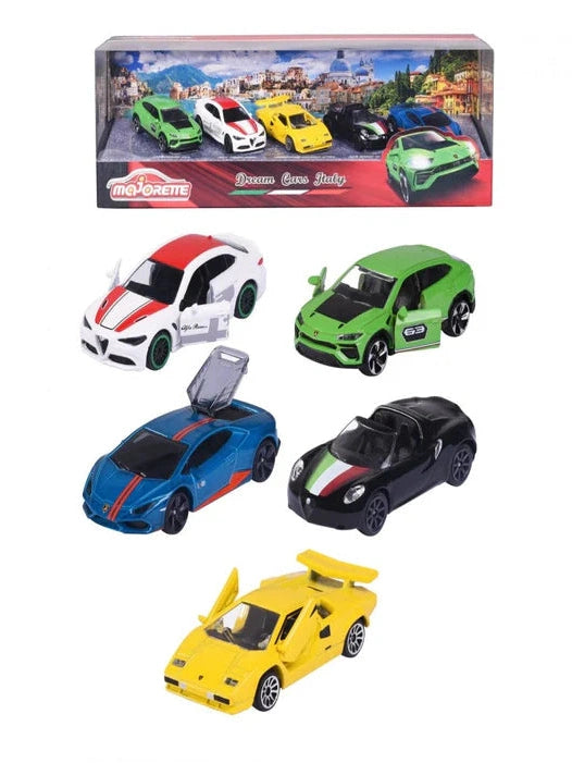 Majorette Dream Cars Italy, 5 Pieces Gift Pack