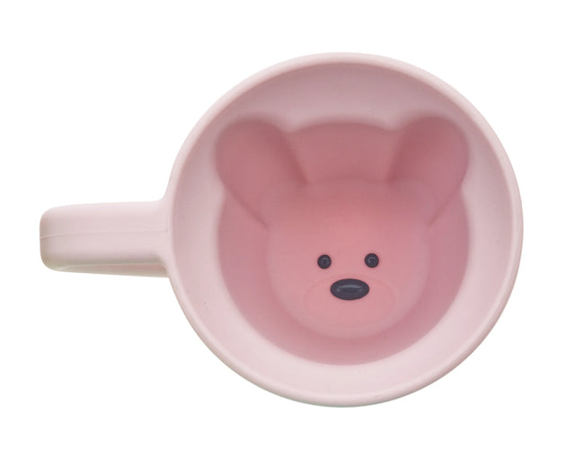 Melii Silicone Bear Mug - 2 Pack (Pink and Grey)