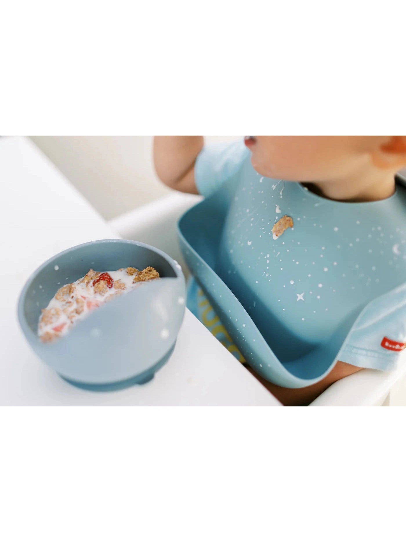 Milk it Baby Printed Silicone Bib Stardust - Blue