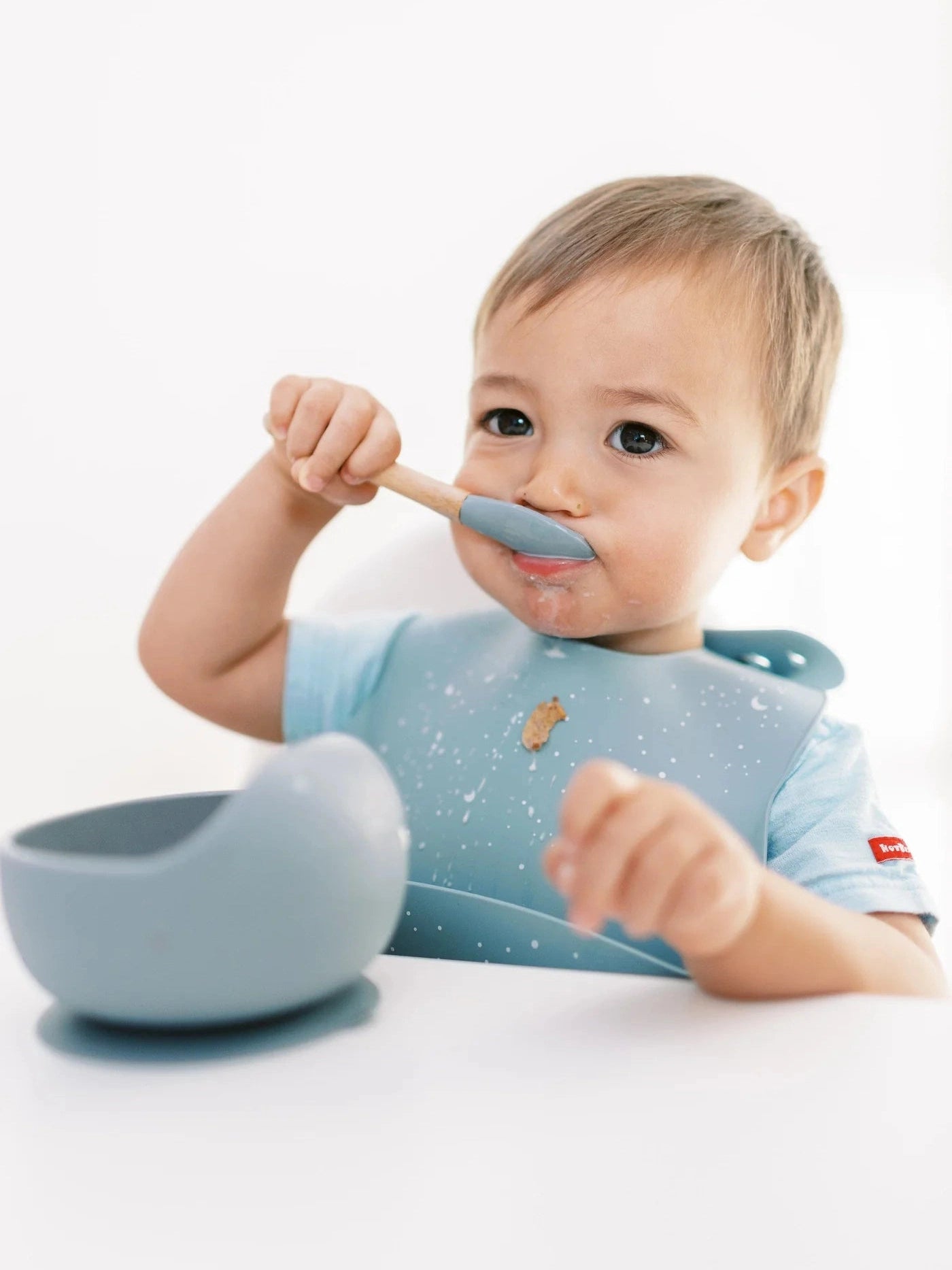 Milk it Baby Printed Silicone Bib Stardust - Blue