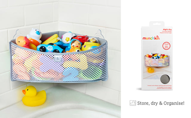 Munchkin High'n Dry Baby Bath Toy Storage Basket