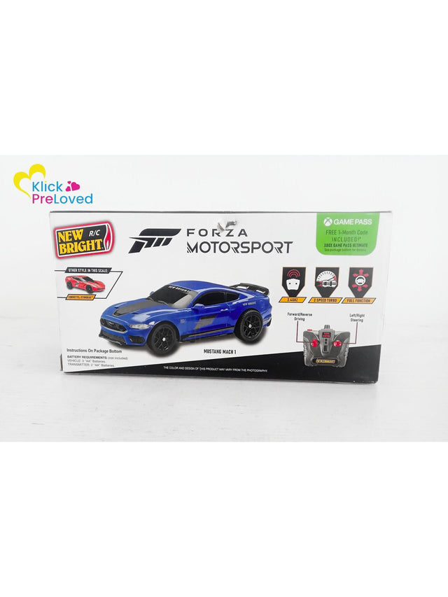 PreLoved New Bright Remote-Control Forza Motorsport Sportscar - Mustang Mach 1 Blue (Brand New)