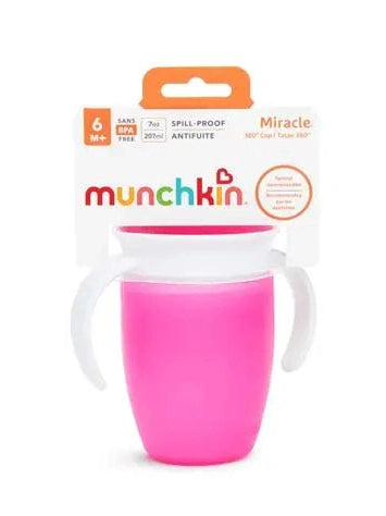 Munchkin Miracle 360° Cup Trainer Cup for 6m+ - 7oz 207ml (3 colors available)