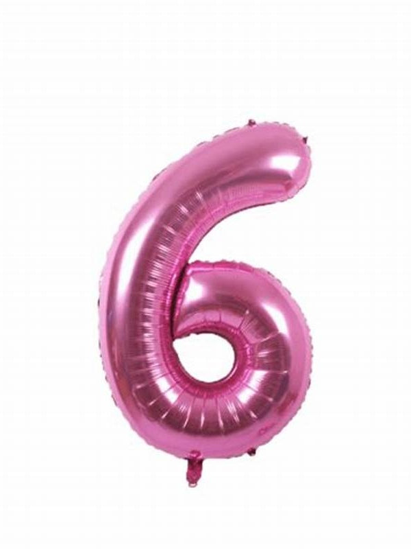 32 Inch Pink Number Foil Balloons