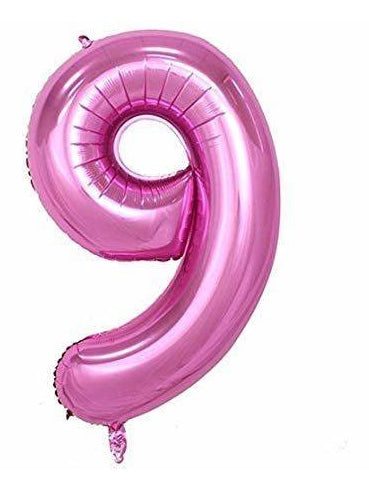32 Inch Pink Number Foil Balloons