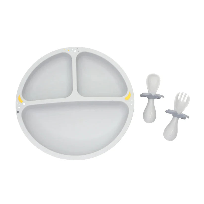 Oribel Baby Plate, Fork & Spoon (2 colors available)