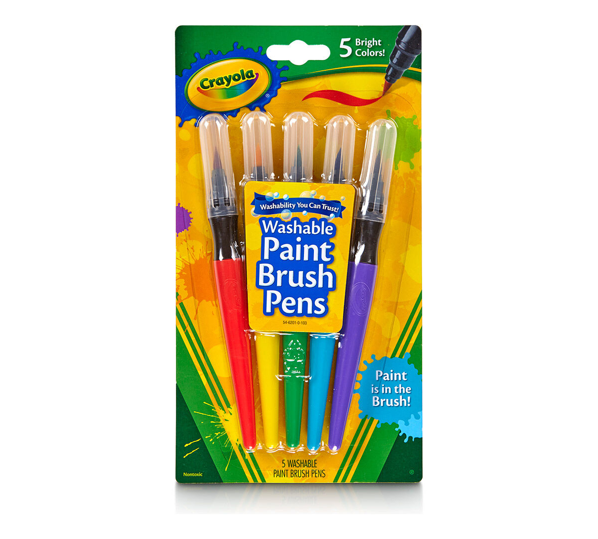 Crayola 5Pcs Washable Paint Brush Pens