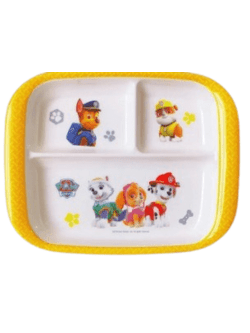 Paw Patrol Rectangular Dinner plate - Yellow and White