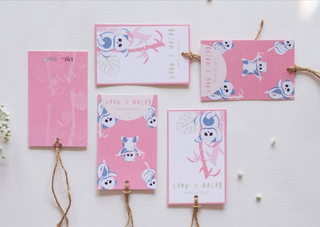 Gift Tags - K for Koala (Bright Pink - Pack of 10)