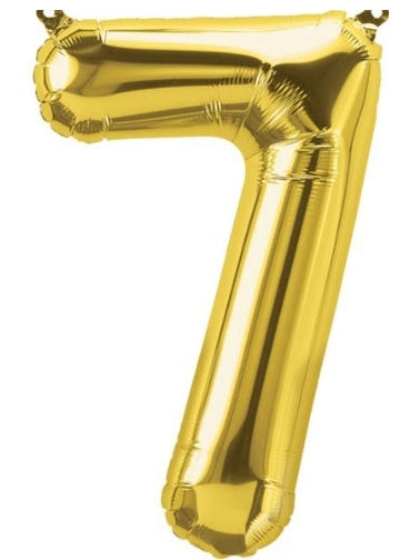 26 Inch Gold Number Foil Balloons