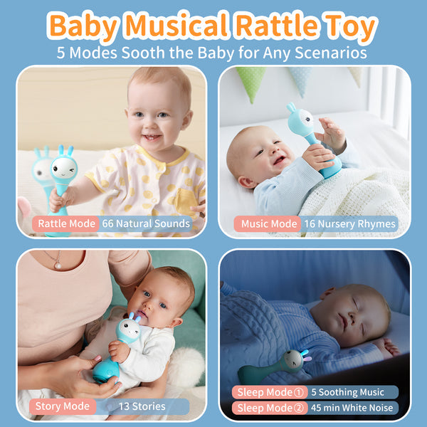 Alilo Smarty Smart Musical Baby Rattle & Nightlight (Available in 2 colors)