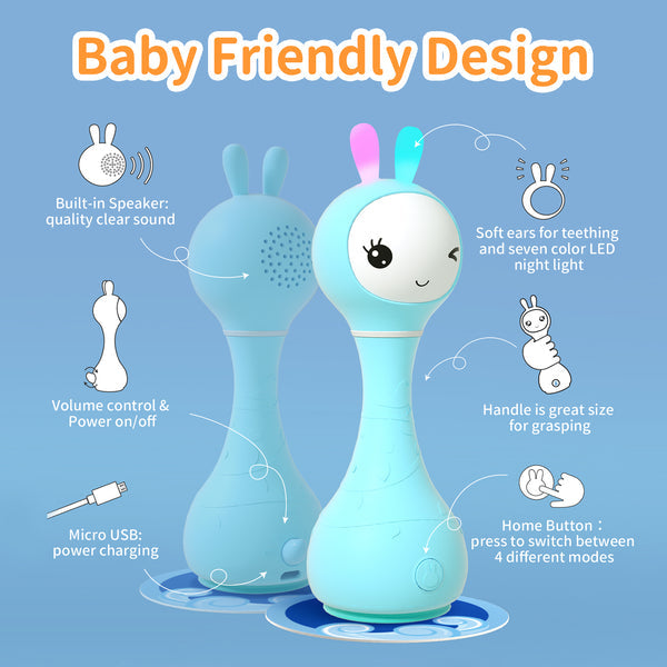 Alilo Smarty Smart Musical Baby Rattle & Nightlight (Available in 2 colors)