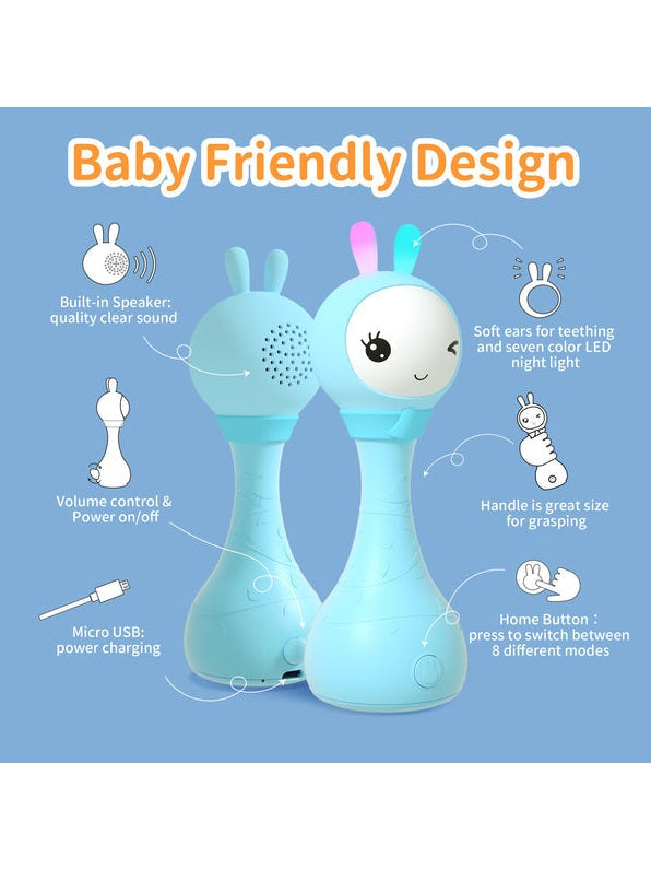 Alilo Yoyo - Talking Bunny Baby Rattle & Learning Toy