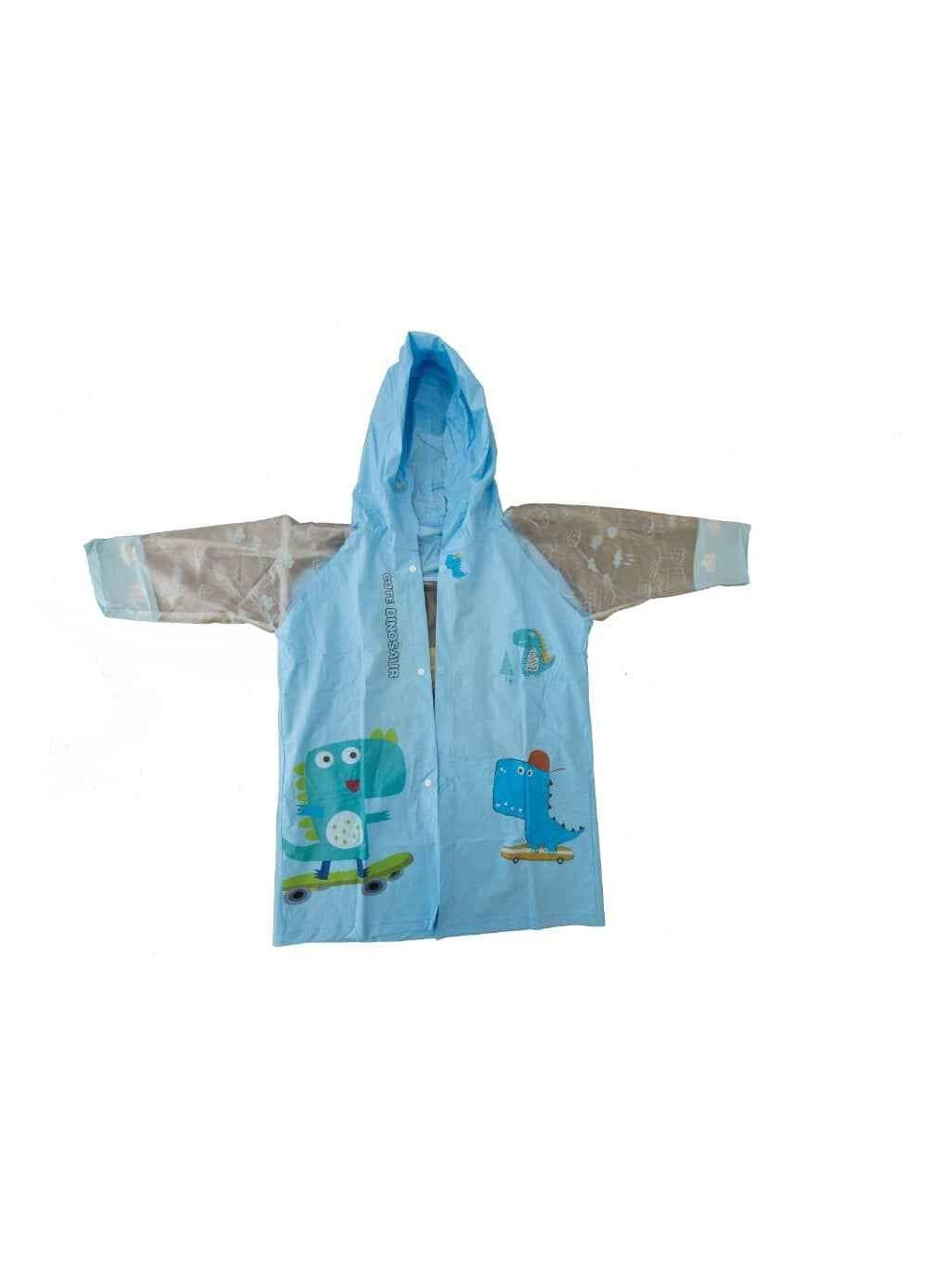 Blue Dinosaur Waterproof Raincoat - (100-110cm)