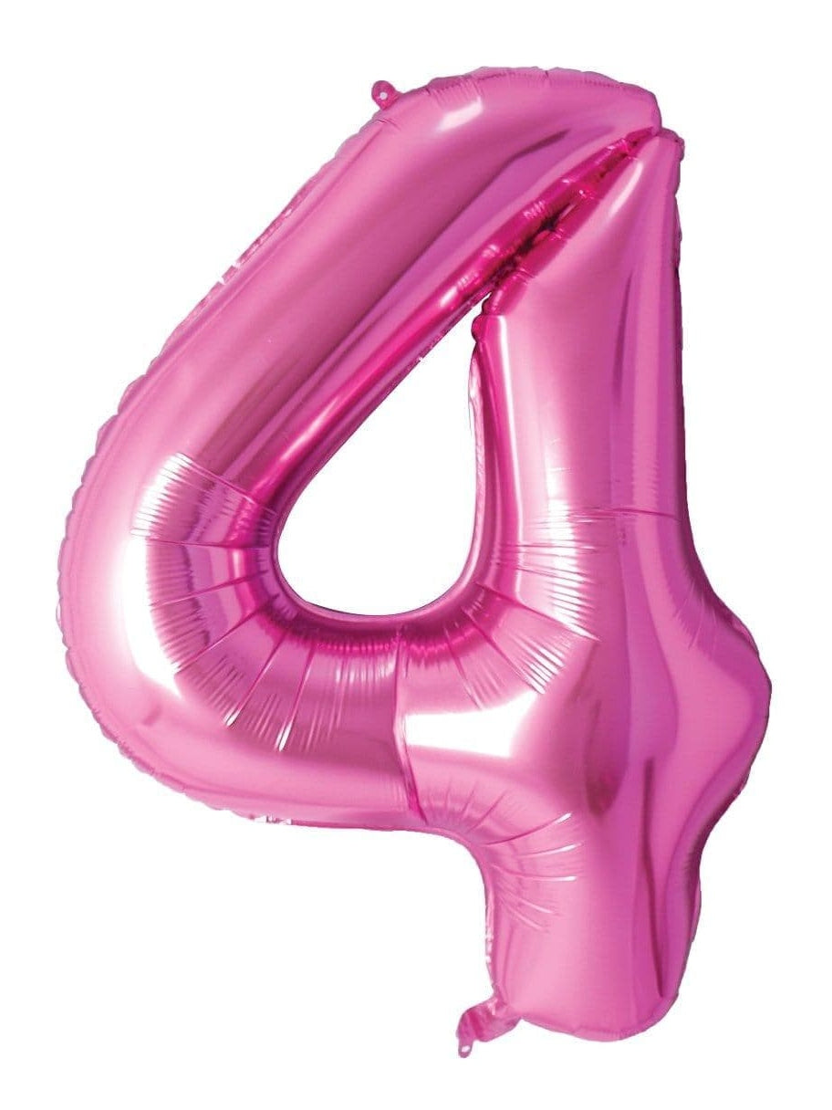 32 Inch Pink Number Foil Balloons