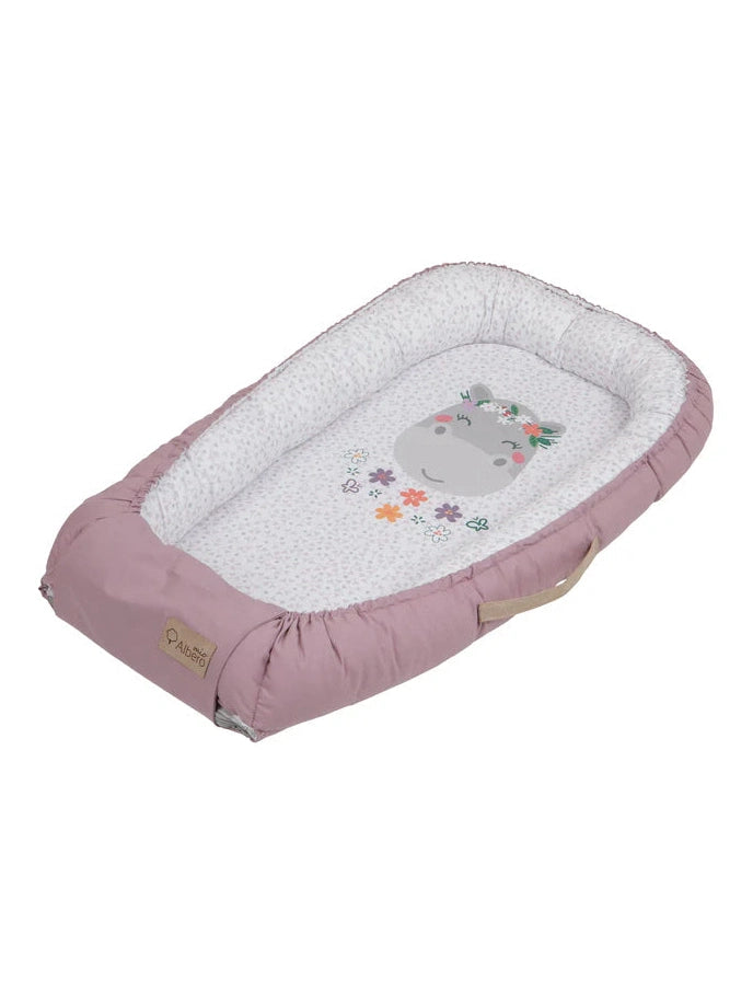 Baby Nest Animals & Love Collection Cot (Hippo)