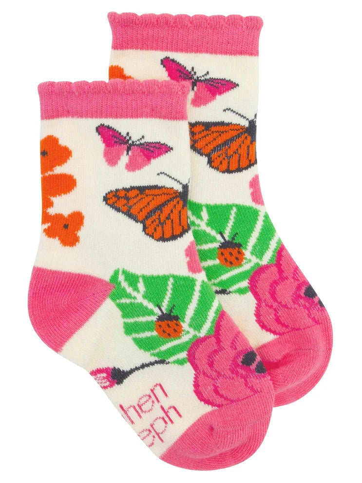 Stephen Joseph Toddler Socks - Butterfly (3 sizes avaliable)