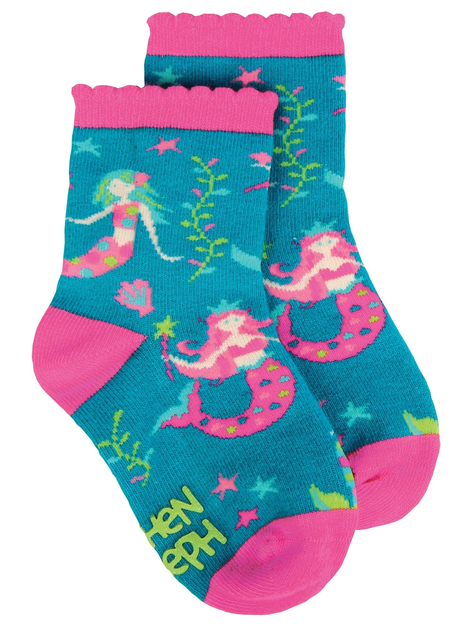 Stephen Joseph Non Slip Toddler Socks - Mermaid (3 sizes available)