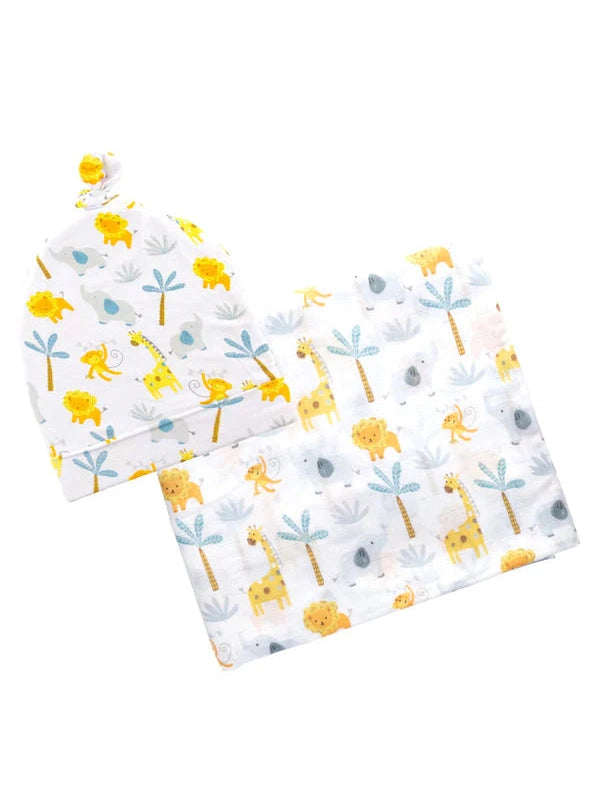 Stephen Joseph Bamboo Blankets & Beanies (Available in 5 different designs)