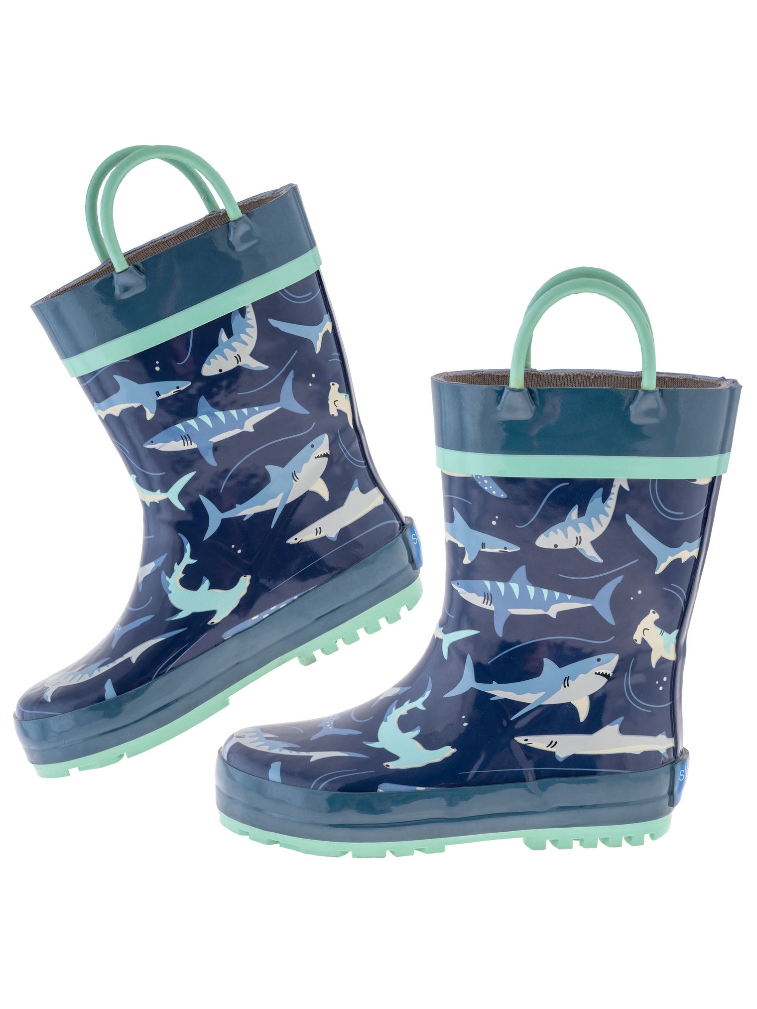 Stephen Joseph Navy Shark Rain Boot ( 4 sizes available)