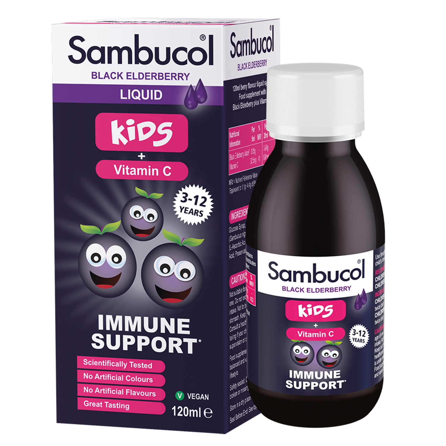 Sambucol Black Elderberry for Kids 120ml liquid (3-12 years)