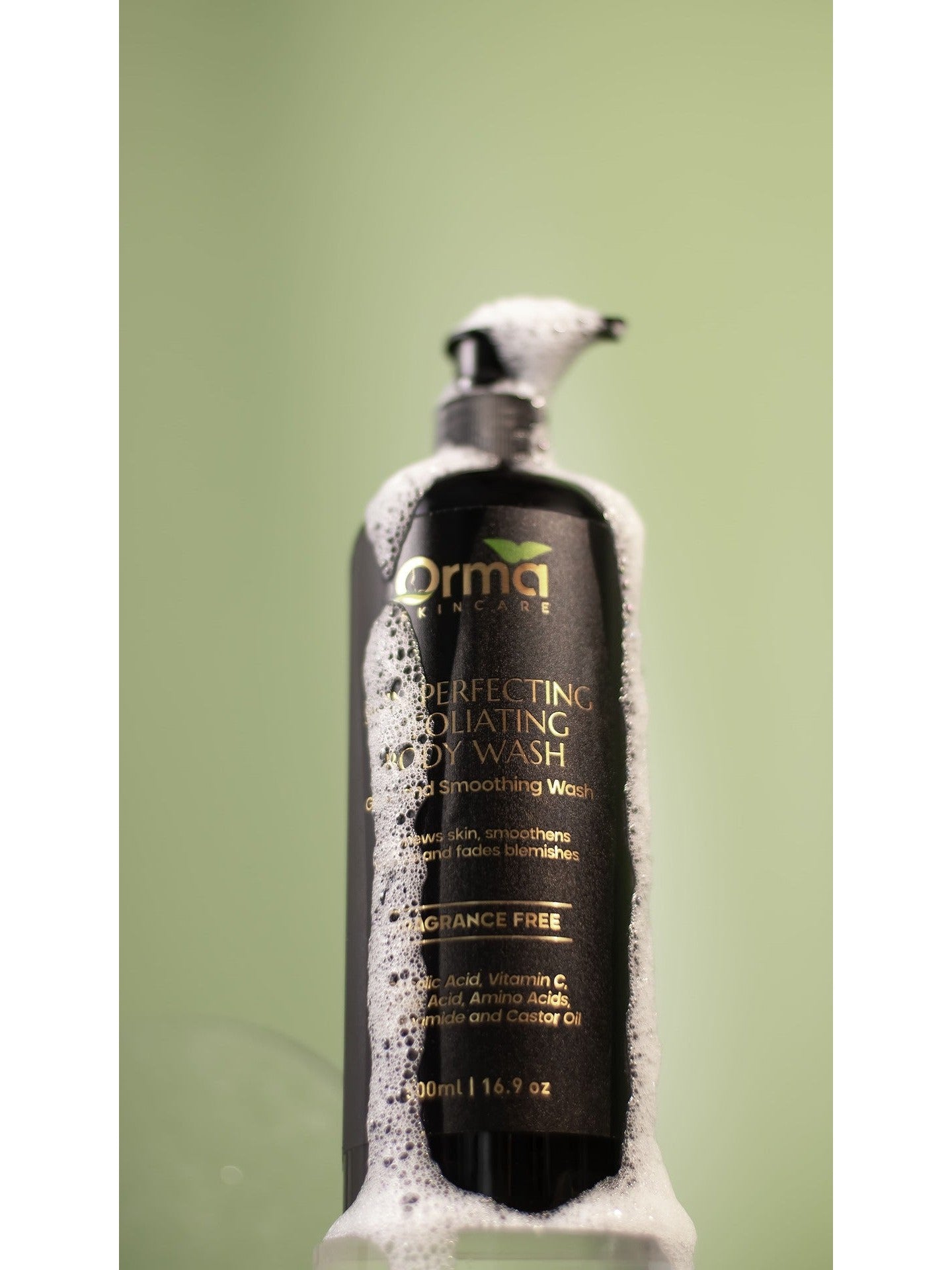 Orma Skincare Skin Perfecting Exfoliating Body Wash (500ml | 16.9oz) Glow and Smoothing Wash