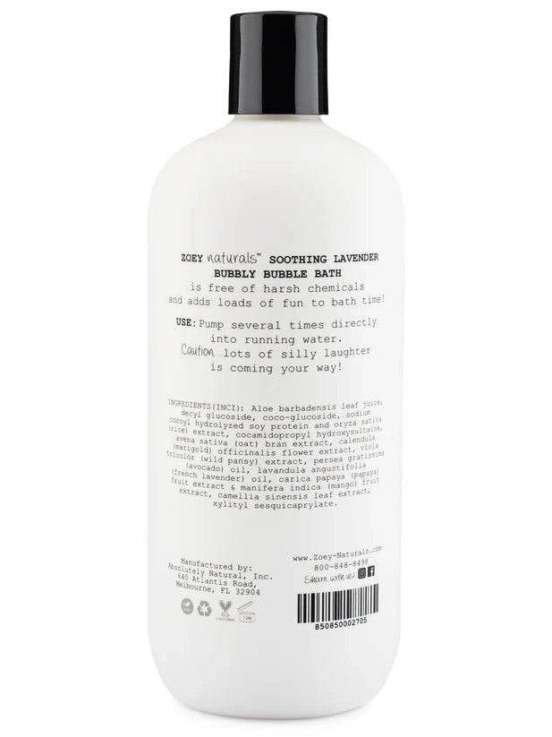 Zoey Naturals Soothing Lavender Bubbly Bubble Bath - 502ml