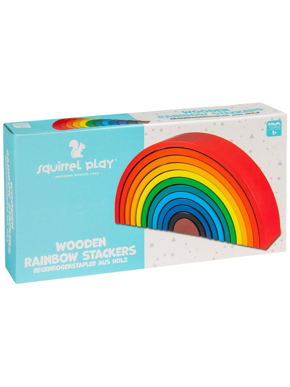 Squirrel Play 12 Piece Wooden Rainbow Stacker