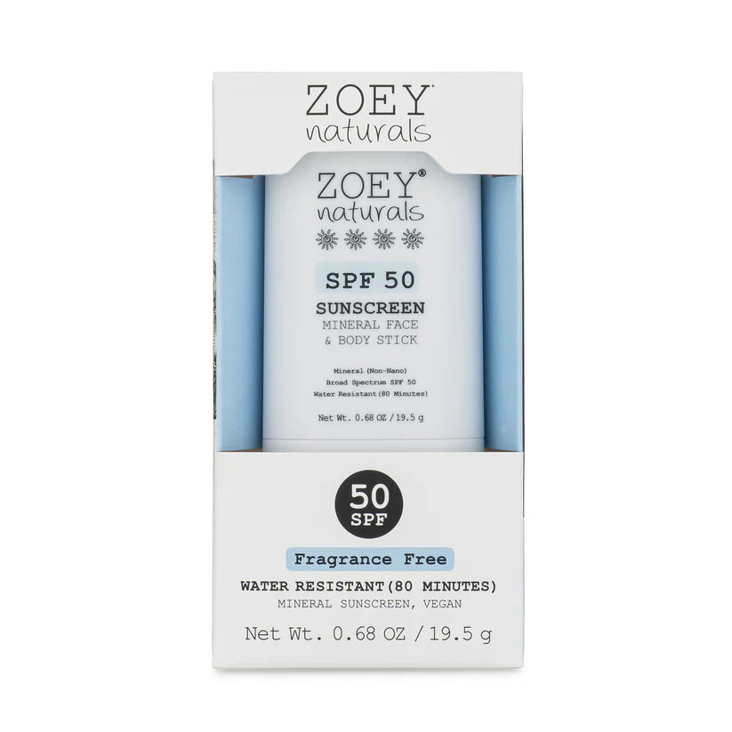 Zoey Naturals SPF 50 Mineral Sunscreen Stick - 19.5g