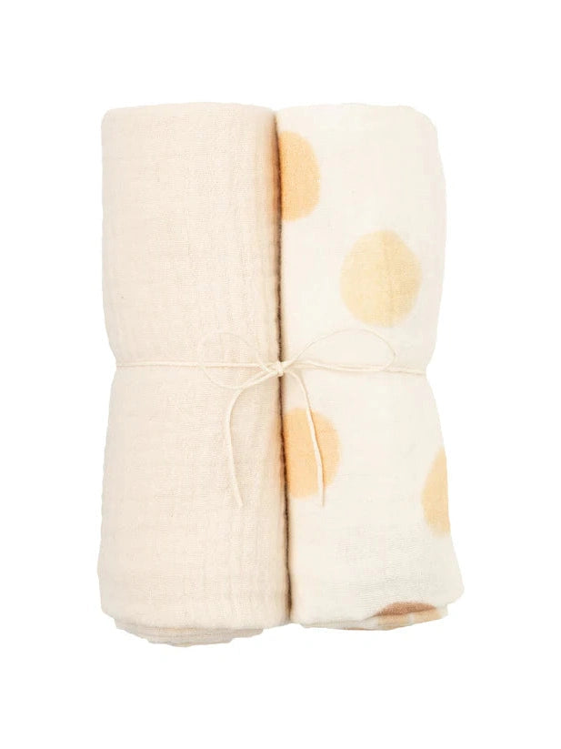 Wooly Organic Muslin Swaddles – 2 Pack:0m+