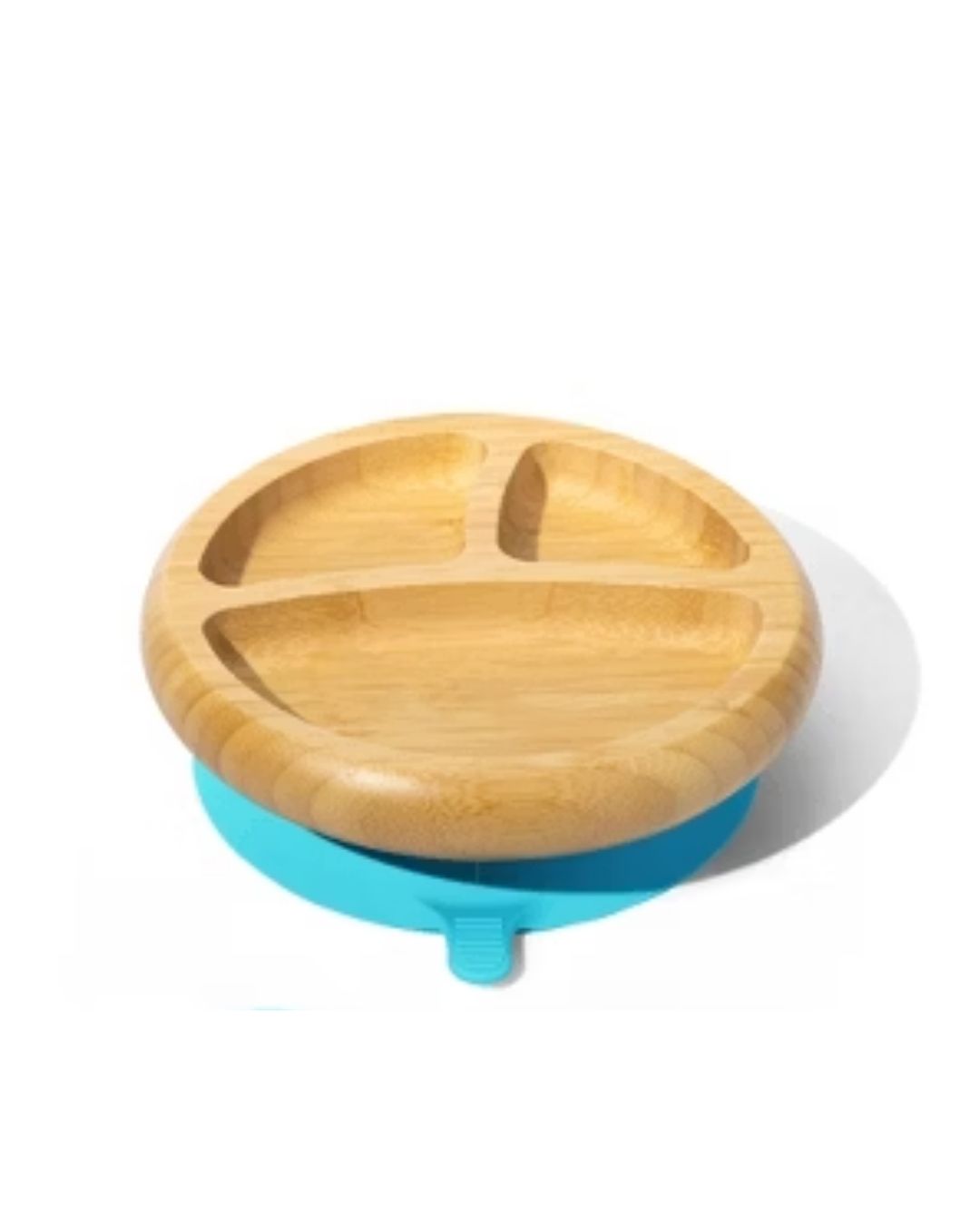 Moobi Bamboo Round Suction Plate - Blue