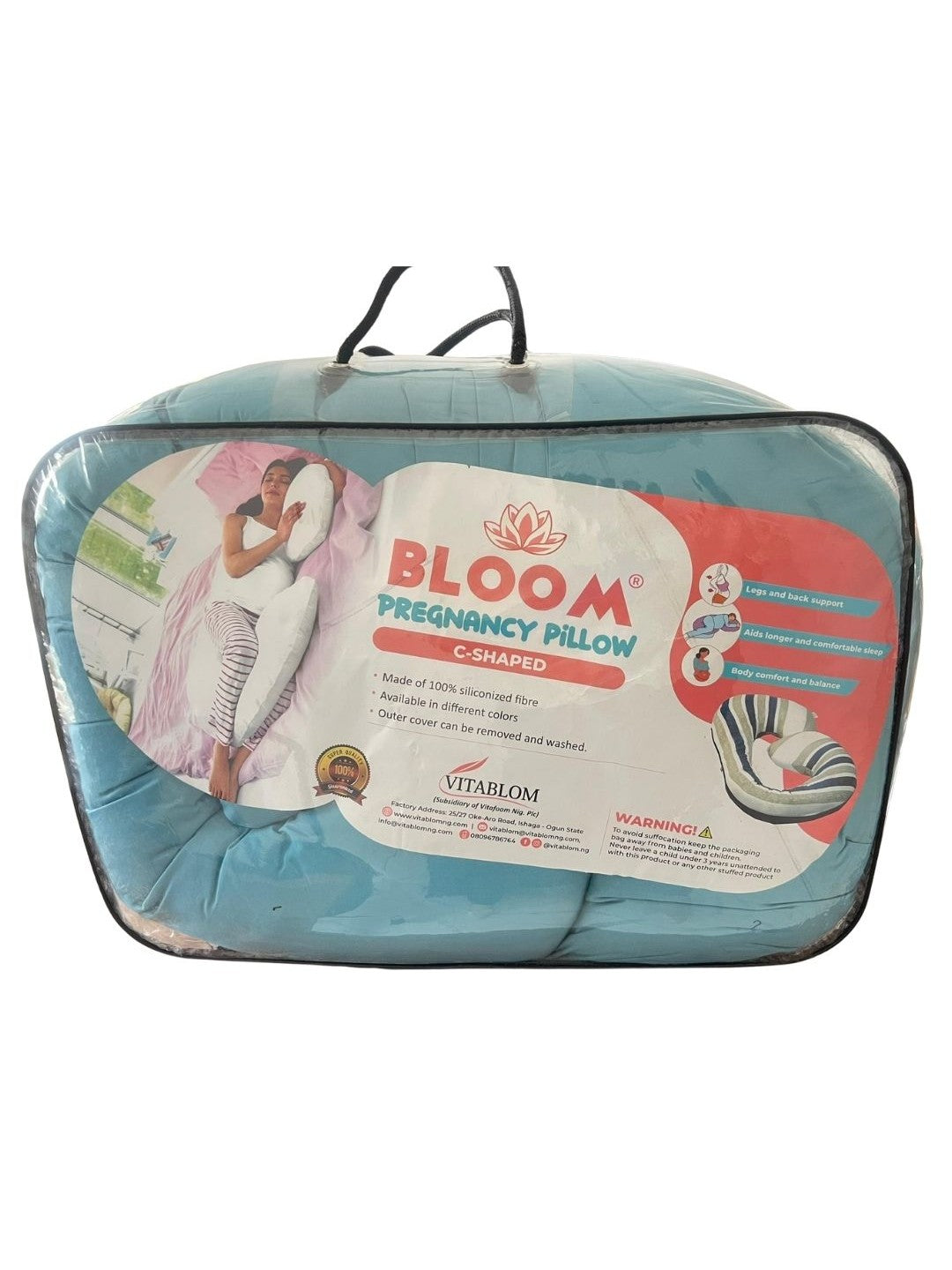 Bloom Pregnancy Pillow Large C-shape