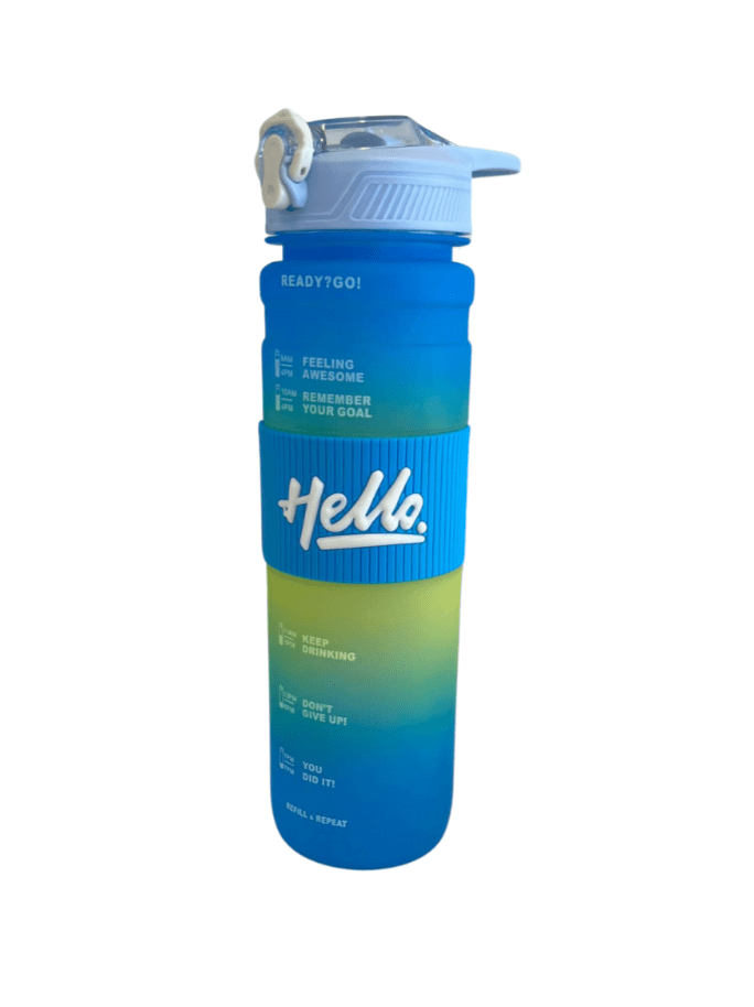 Hello Print Plastic Water Bottle-1000ml (available in 3 colors)