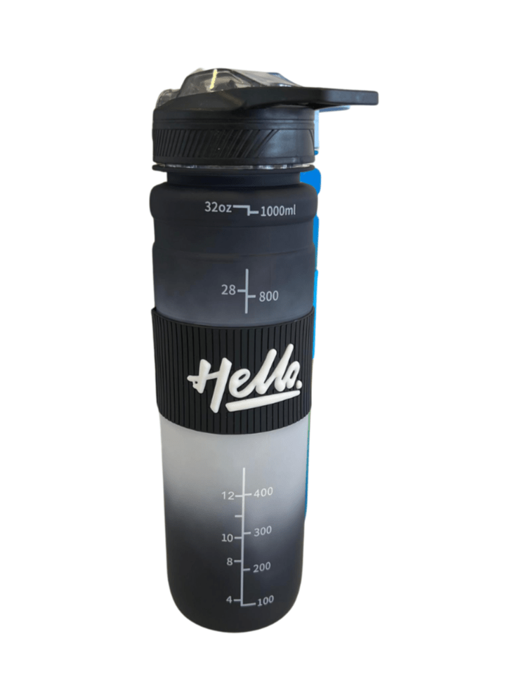 Hello Print Plastic Water Bottle-1000ml (available in 3 colors)