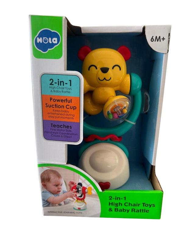 2-in-1 High Chair Toys & Baby Rattle - Age 6m+