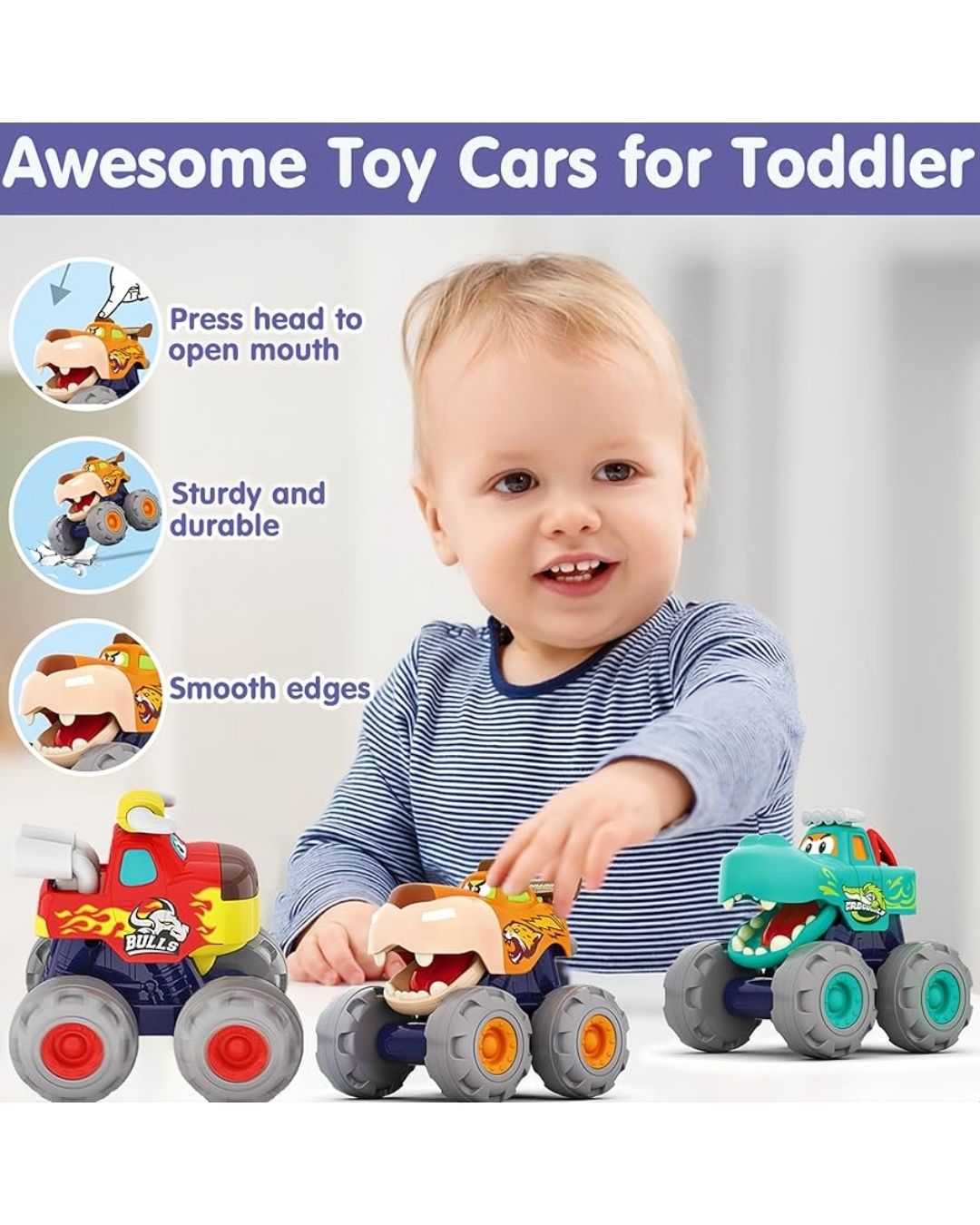 Animal Theme Monster Truck Gift Set Age 12m+